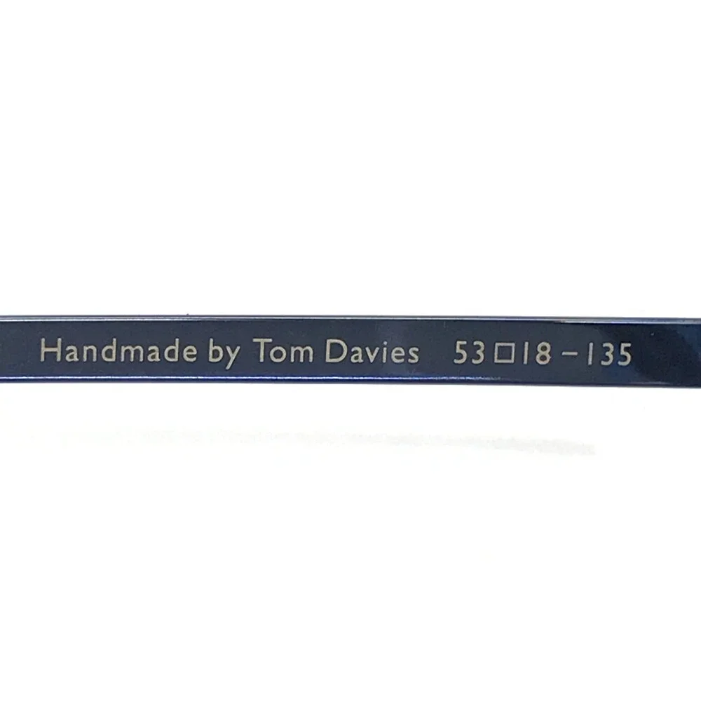 Tom Davies Eyeglasses Frames TD771 Col. 2323 Shiny Ice Blue Half Rim 53-18-135
